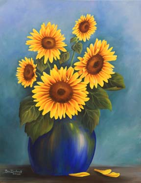 Sunflower Bouquet in oil 16x20